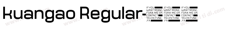 kuangao Regular字体转换